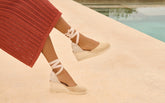 Soft Suede Low Wedge Espadrilles - Women's Bestselling Shoes | 