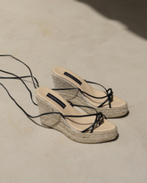 Sienna Thongs Lace-Up<br />Wedge Espadrilles - Women Preview | 