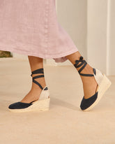 Soft Suede Low Wedge Espadrilles - Women's Collection|Private Sale | 