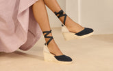 Soft Suede Low Wedge Espadrilles - Women's Shoes|Private Sale | 