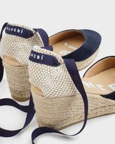 Espadrillas con Zeppa in Pelle Scamosciata  | 