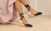 Espadrillas in Pelle Scamosciata con Zeppa - Bestseller Donna | 