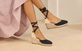 Espadrillas in Pelle Scamosciata con Zeppa - Bestseller Donna | 