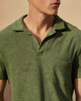 Terry Cotton Olive Polo Shirt | 