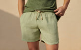 Washed Linen Malibu Shorts - Spring Promo|Men's Clothing | 