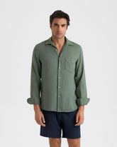 Washed Linen Panama Shirt - Men’s Clothing | 