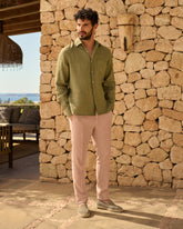 Woven Linen Milano Trousers - Men's Collection | 