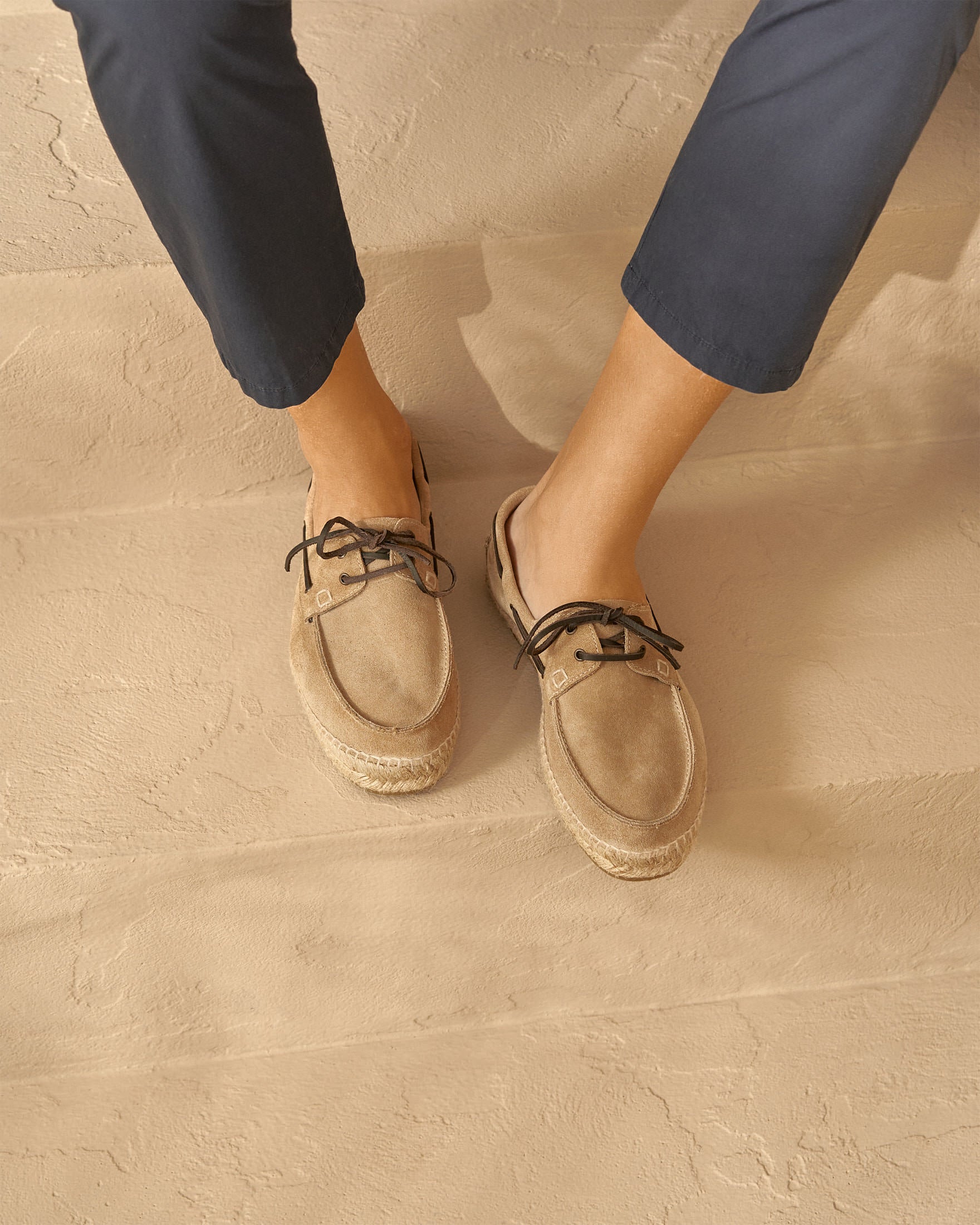 Boat Shoes - Hamptons - Washed Beige