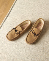 Suede With Faux Fur Moccasins | 