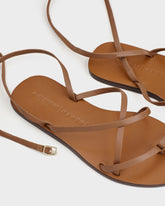 Valentina Leather Tie-Up Sandals - Women's Shoes | 