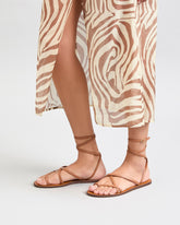 Sandali Valentina Tie-Up in Pelle - Sandali Donna | 