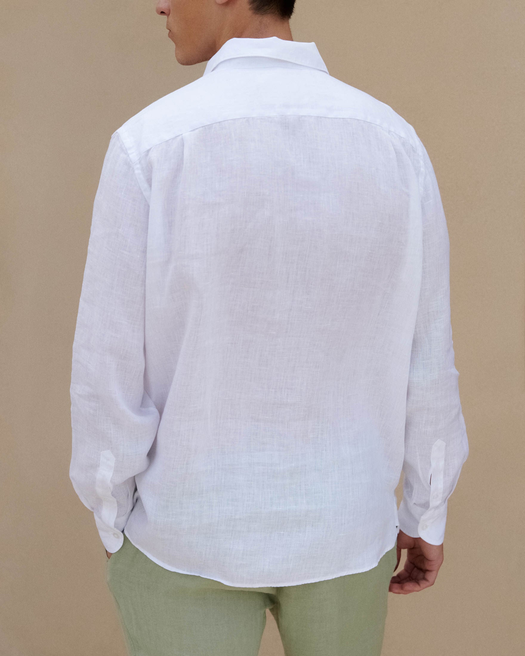 Nassau Polo Shirt - Linen - Off White