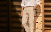 Washed Linen Venice Trousers - Abbigliamento Uomo | 