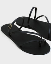 Giorgia Leather Slide Sandals - Women's Shoes | 