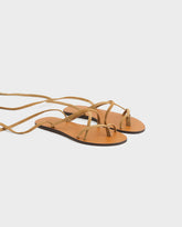 Valentina Suede Tie-Up Leather Sandals | 