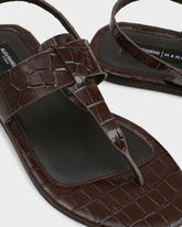 Sandali Infradito Anne in Pelle Effetto Croco | 