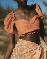 Silk Cotton Voile Floreanopolis Top | 