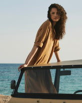 Linen Portofino Dress - Brown Sugar | 