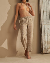 Printed Washed Linen Belem Trousers - Private Sale|Women's Edit | 