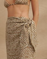 Printed Linen Lencois Skirt | 