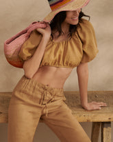 Linen Palmas Top | 