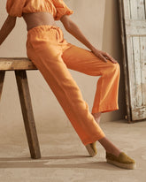 Linen Belem Trousers - Orange | 