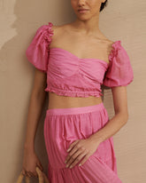 Silk Cotton Voile Floreanopolis Top | 