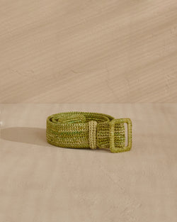 Square Buckle Belt - Green