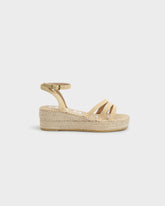 Suede Three Bands Platform Espadrilles - Wedge Espadrilles | 