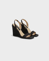 Diana Silk Satin Slingback Open-Toe Wedge Espadrilles - Women's Shoes | 