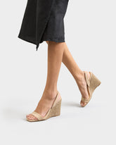 Diana Soft Suede Slingback Open-Toe Wedge Espadrilles - Women's Shoes | 