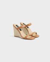 Lou Leather Wedge Mule Espadrilles - Women's Shoes | 
