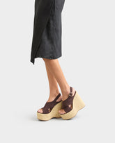 Cleo Soft Suede Chunky Crossover Wedge Espadrilles - Women's Shoes | 