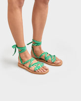 Sandali Eva in Cotone con Laccetti Bandana | 
