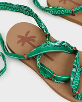 Sandali Eva in Cotone con Laccetti Bandana | 