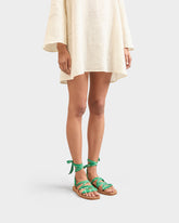 Sandali Eva in Cotone con Laccetti Bandana | 
