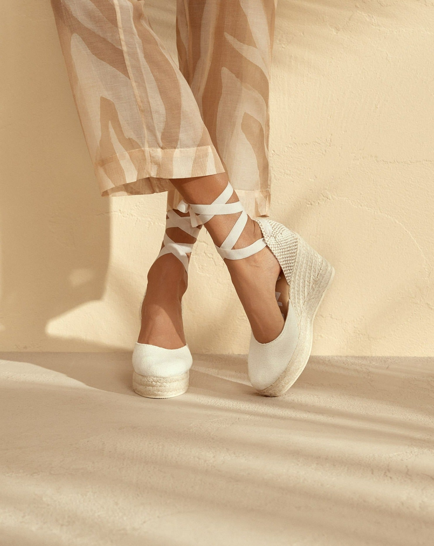 Wedge Sandals - White