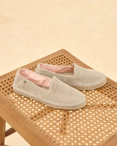 Organic Linen Flat Espadrilles - Women’s Shoes | 