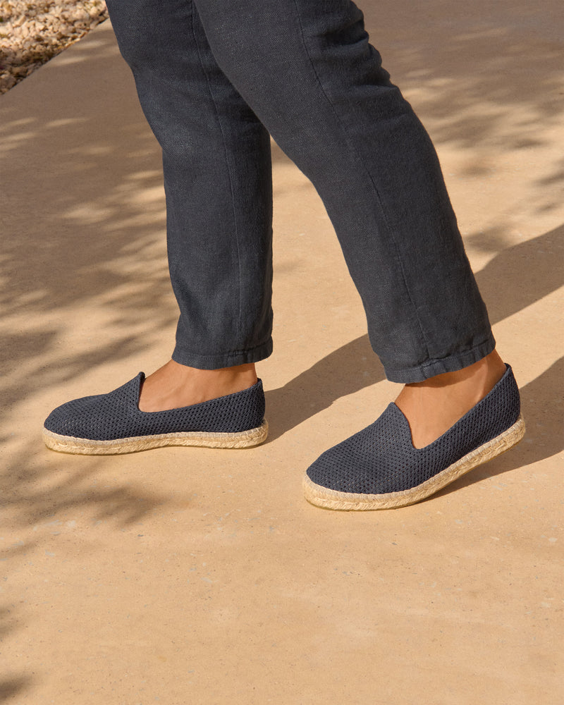 Navy and white sales espadrilles