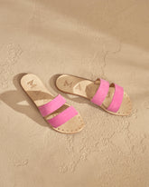 Suede Leather Two Bands Sandals - All | 