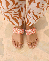Raffia & Leather<br />Toe Ring Sandals | 