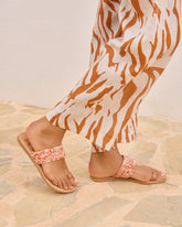 Raffia & Leather<br />Toe Ring Sandals | 