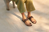 Raffia and Leather Sandals - Women’s Shoes | 