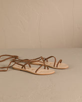 Leather Tie-Up Multi Braided Bands Sandals - All | 