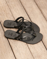 Leather Braid Thong Sandals - Women’s Shoes | 
