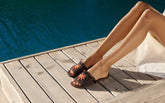 Fringed Knots Raffia<br />and Leather Sandals - Women's Collection | 