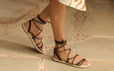 Suede & Jute Lace-Up Sandals - New Arrivals Women | 