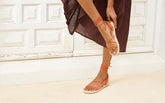 Suede & Jute Lace-Up Sandals - Private Sale|Women's Shoes | 