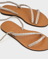Leather Tie-Up Multi Braid Bands Sandals - Women’s Sandals | 