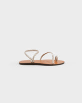 Leather Braid Toe Ring Sandals - Women’s Sandals | 